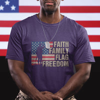 American Patriotic T Shirt Faith Family Flag Freedom US Flag Patriot - Wonder Print Shop
