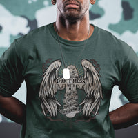 American Eagle T Shirt Don't Mess With My Faith Family Firearms Freedom Bald Eagle - Wonder Print Shop