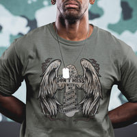 American Eagle T Shirt Don't Mess With My Faith Family Firearms Freedom Bald Eagle - Wonder Print Shop