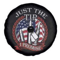 Funny Veteran Spare Tire Cover Just The Tip I Promise American Flag Bullets