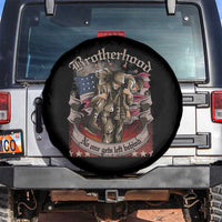 American Patriotic Spare Tire Cover Brotherhood No One Gets Left Behind US Flag Soldiers