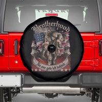 American Patriotic Spare Tire Cover Brotherhood No One Gets Left Behind US Flag Soldiers