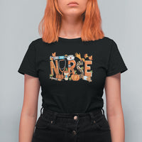 Fall Nurse T Shirt For Women One Thankful Nurse Life Autumn Pumpkin Season Thanksgiving - Wonder Print Shop