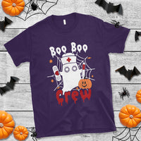 Halloween Nurse T Shirt Boo Boo Crew Nurse Ghost Halloween Costume Boo Sheet - Wonder Print Shop