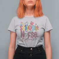 School Nurse T Shirt For Women Leopard Nursing School RN - Wonder Print Shop