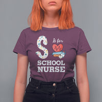 School Nurse T Shirt For Women S Is For School Nursing RN Nurse Appreciation - Wonder Print Shop