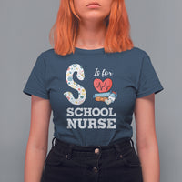 School Nurse T Shirt For Women S Is For School Nursing RN Nurse Appreciation - Wonder Print Shop
