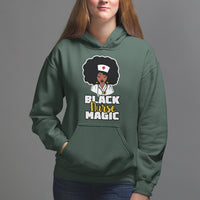 Black Nurse Hoodie Nurse Black Woman Magic Afro Melanin Queen Black History - Wonder Print Shop