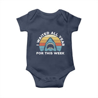 Funny Shark Lover Week Retro Baby Onesie I Waited All Year For This Week Ocean Wildlife - Wonder Print Shop