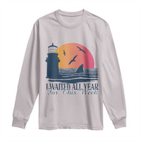 Funny Shark Lover Week Long Sleeve Shirt I Waited All Year For This Week - Wonder Print Shop