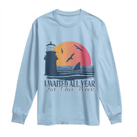 Funny Shark Lover Week Long Sleeve Shirt I Waited All Year For This Week - Wonder Print Shop