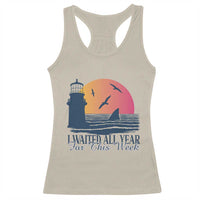 Funny Shark Lover Week Racerback Tank Top I Waited All Year For This Week - Wonder Print Shop