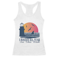 Funny Shark Lover Week Racerback Tank Top I Waited All Year For This Week - Wonder Print Shop