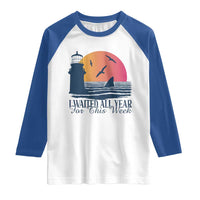 Funny Shark Lover Week Raglan Shirt I Waited All Year For This Week - Wonder Print Shop