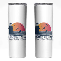 Funny Shark Lover Week Skinny Tumbler I Waited All Year For This Week - Wonder Print Shop