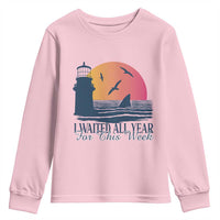 Funny Shark Lover Week Youth Sweatshirt I Waited All Year For This Week - Wonder Print Shop