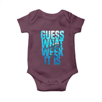 Funny Shark Lover Week Baby Onesie Guess What Week It Is Blue Ocean - Wonder Print Shop