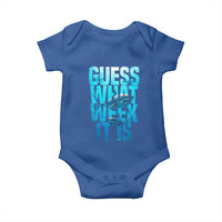 Funny Shark Lover Week Baby Onesie Guess What Week It Is Blue Ocean - Wonder Print Shop
