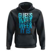 Funny Shark Lover Week Hoodie Guess What Week It Is Blue Ocean - Wonder Print Shop