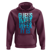 Funny Shark Lover Week Hoodie Guess What Week It Is Blue Ocean - Wonder Print Shop