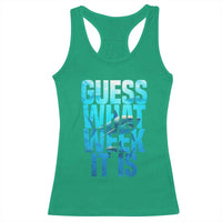 Funny Shark Lover Week Racerback Tank Top Guess What Week It Is Blue Ocean - Wonder Print Shop