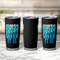 Funny Shark Lover Week Tumbler Cup Guess What Week It Is Blue Ocean - Wonder Print Shop