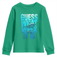 Funny Shark Lover Week Youth Sweatshirt Guess What Week It Is Blue Ocean - Wonder Print Shop