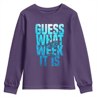 Funny Shark Lover Week Youth Sweatshirt Guess What Week It Is Blue Ocean - Wonder Print Shop