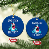 Funny Shark Lover Ceramic Ornament Are Jaw Ready For This Ocean Wildlife - Wonder Print Shop