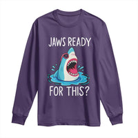 Funny Shark Lover Long Sleeve Shirt Are Jaw Ready For This Ocean Wildlife - Wonder Print Shop