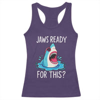 Funny Shark Lover Racerback Tank Top Are Jaw Ready For This Ocean Wildlife - Wonder Print Shop