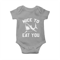 Funny Shark Lover Baby Onesie Nice To Eat You - Wonder Print Shop