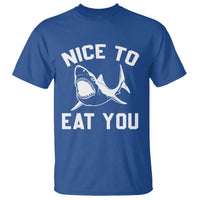 Funny Shark Lover T Shirt Nice To Eat You - Wonder Print Shop