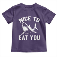 Funny Shark Lover Toddler T Shirt Nice To Eat You - Wonder Print Shop