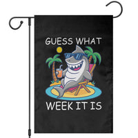 Funny Shark Lover Week Garden Flag Week Guess What Week It Is Summer Beach - Wonder Print Shop