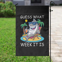 Funny Shark Lover Week Garden Flag Week Guess What Week It Is Summer Beach - Wonder Print Shop
