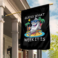 Funny Shark Lover Week Garden Flag Week Guess What Week It Is Summer Beach - Wonder Print Shop