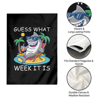 Funny Shark Lover Week Garden Flag Week Guess What Week It Is Summer Beach - Wonder Print Shop