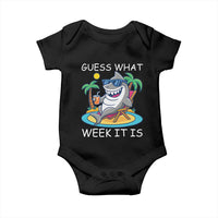 Funny Shark Lover Week Baby Onesie Week Guess What Week It Is Summer Beach - Wonder Print Shop
