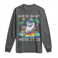 Funny Shark Lover Week Long Sleeve Shirt Week Guess What Week It Is Summer Beach - Wonder Print Shop