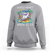 Funny Shark Lover Week Sweatshirt Week Guess What Week It Is Summer Beach - Wonder Print Shop