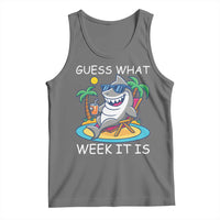 Funny Shark Lover Week Tank Top Week Guess What Week It Is Summer Beach - Wonder Print Shop