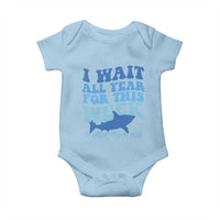 Funny Shark Lover Week Baby Onesie I Wait All Year For This Week Ocean - Wonder Print Shop