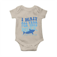 Funny Shark Lover Week Baby Onesie I Wait All Year For This Week Ocean - Wonder Print Shop
