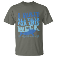Funny Shark Lover Week T Shirt I Wait All Year For This Week Ocean - Wonder Print Shop