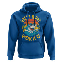 Funny Shark Lover Week Hoodie Guess What Week It Is Ocean Wildlife Retro Sunset - Wonder Print Shop