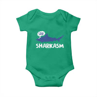 Funny Shark Sarcasm Baby Onesie Shark Sharkasm Marine Biology Vintage - Wonder Print Shop