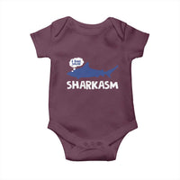 Funny Shark Sarcasm Baby Onesie Shark Sharkasm Marine Biology Vintage - Wonder Print Shop
