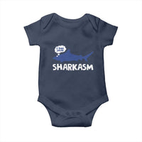 Funny Shark Sarcasm Baby Onesie Shark Sharkasm Marine Biology Vintage - Wonder Print Shop