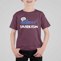 Funny Shark Sarcasm T Shirt For Kid Shark Sharkasm Marine Biology Vintage - Wonder Print Shop